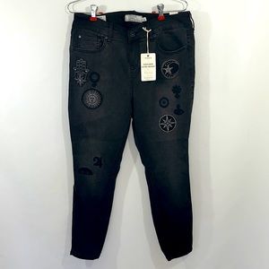 NWT Torrid High Rise Ultra Skinny Black Jeans With Sun 12XS